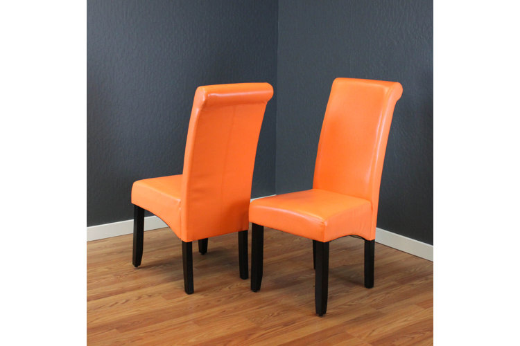 Orange chairs wayfair hot sale